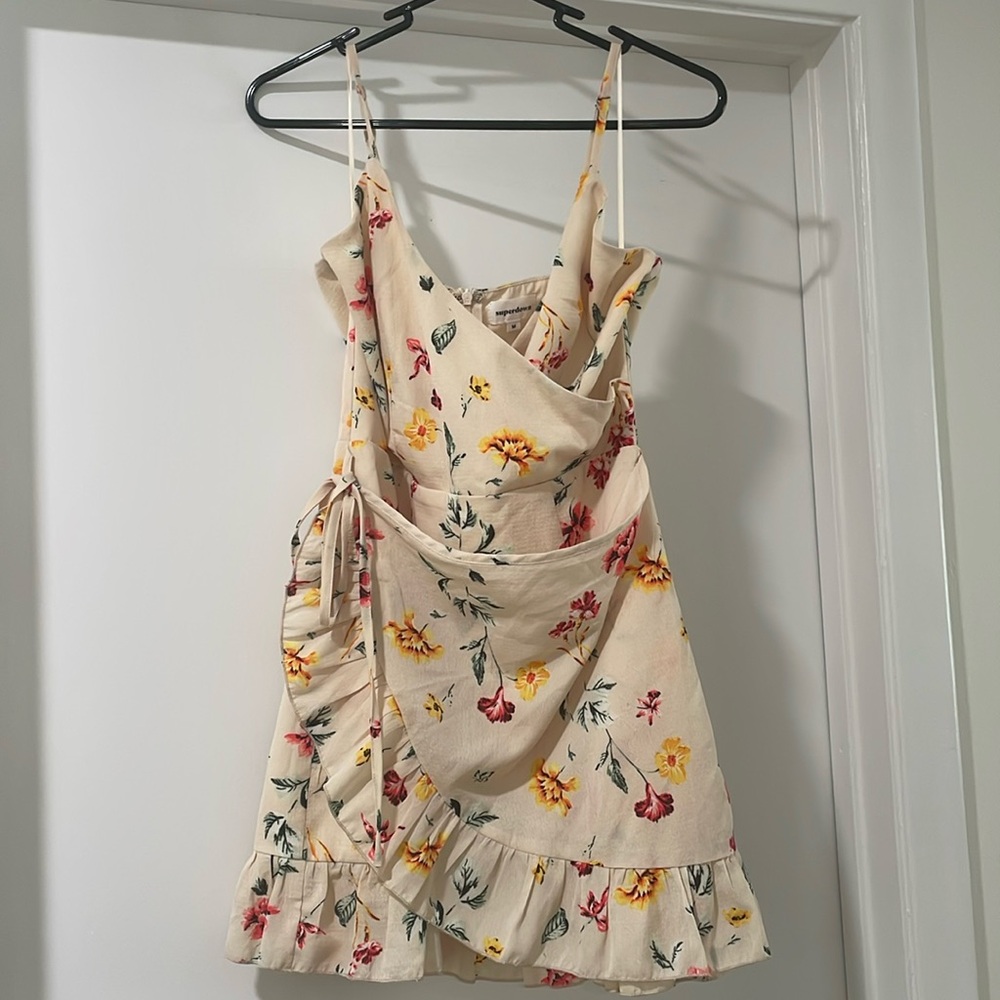 Superdown floral wrap dress